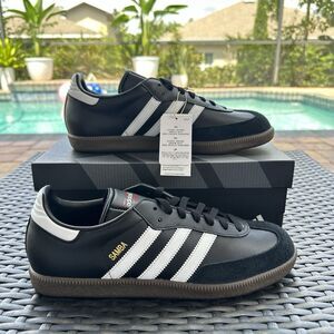 Adidas Samba Leather Men's Athletic Shoes Core Black 019000